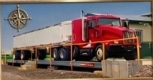 Truck on a Shri Balaji Modern Scale weighbridge